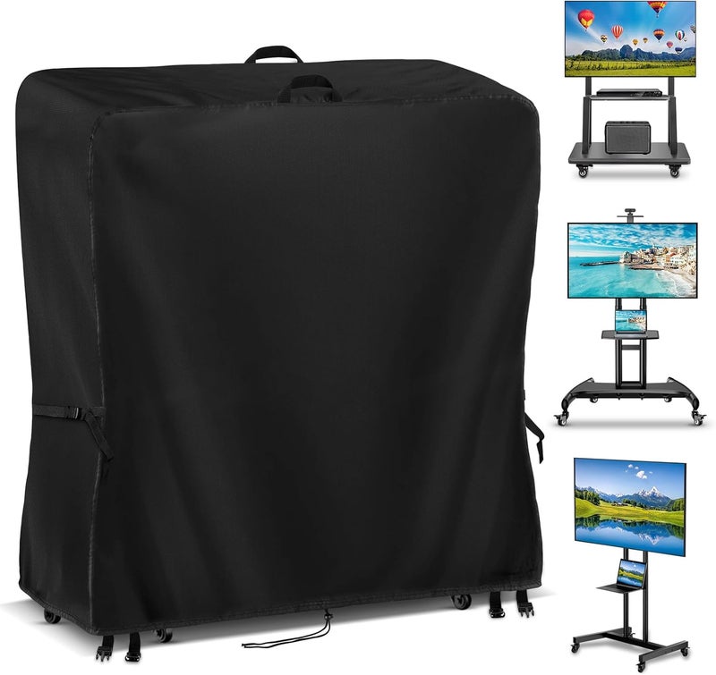 Kingling Outdoor TV Cover 58 Inch Weatherproof for 65 Inch TV, Waterproof Outdoor TV Stand Covers For Mobile TV Carts Stand, TV Screen Protection Covers For Outside- 58”L x 14”W x 55”H(Cover Only) - Image 1